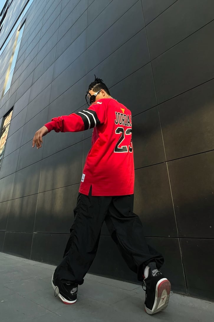 23 Bulls Baskılı Oversize Sweatshirt