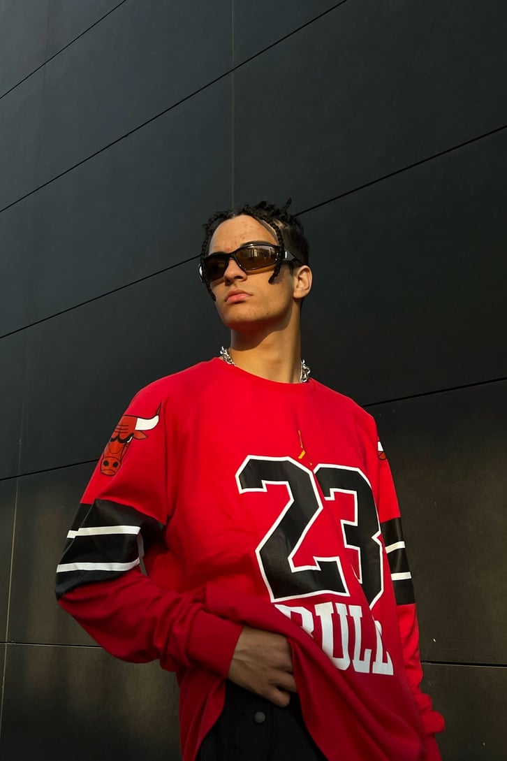 23 Bulls Baskılı Oversize Sweatshirt