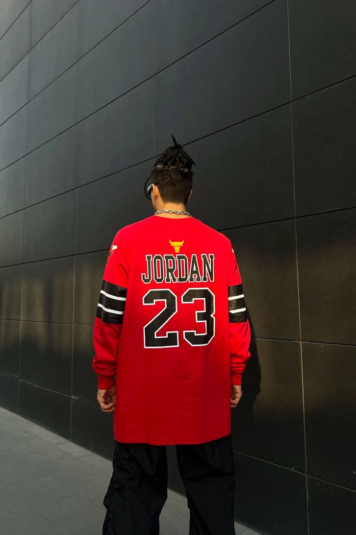23 Bulls Baskılı Oversize Sweatshirt
