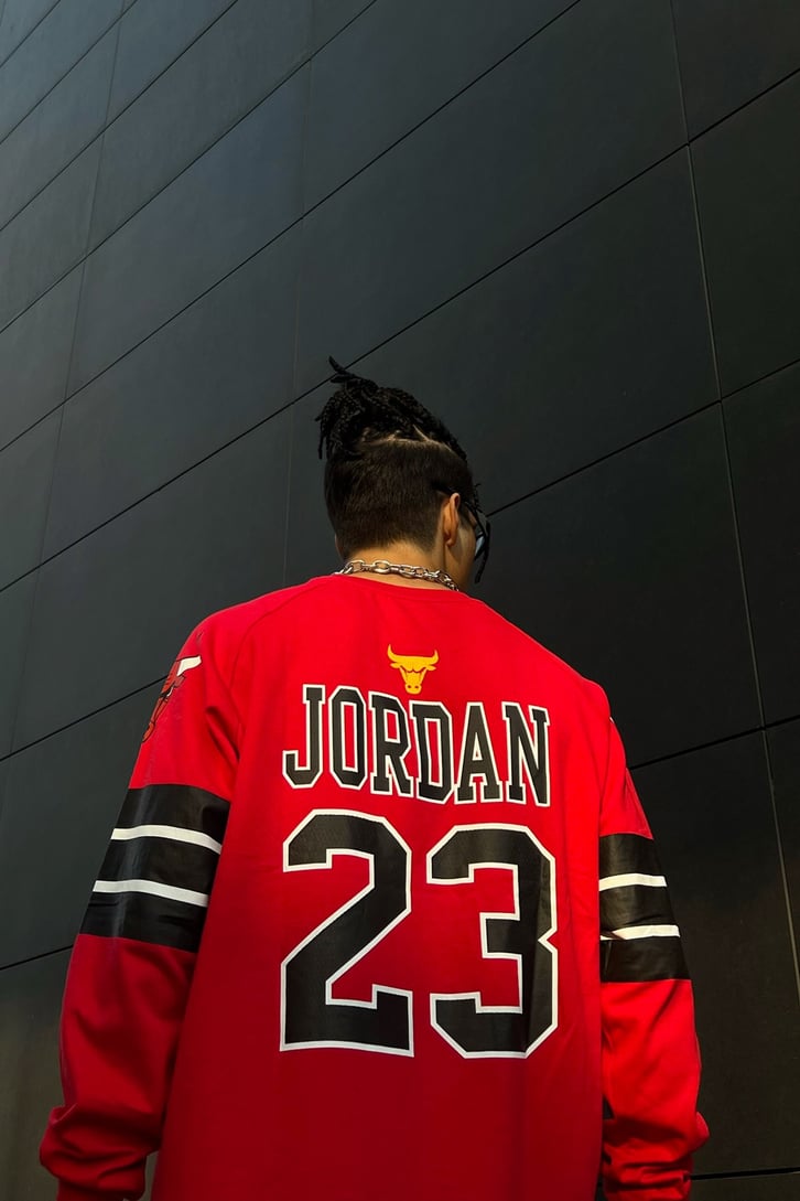 23 Bulls Baskılı Oversize Sweatshirt