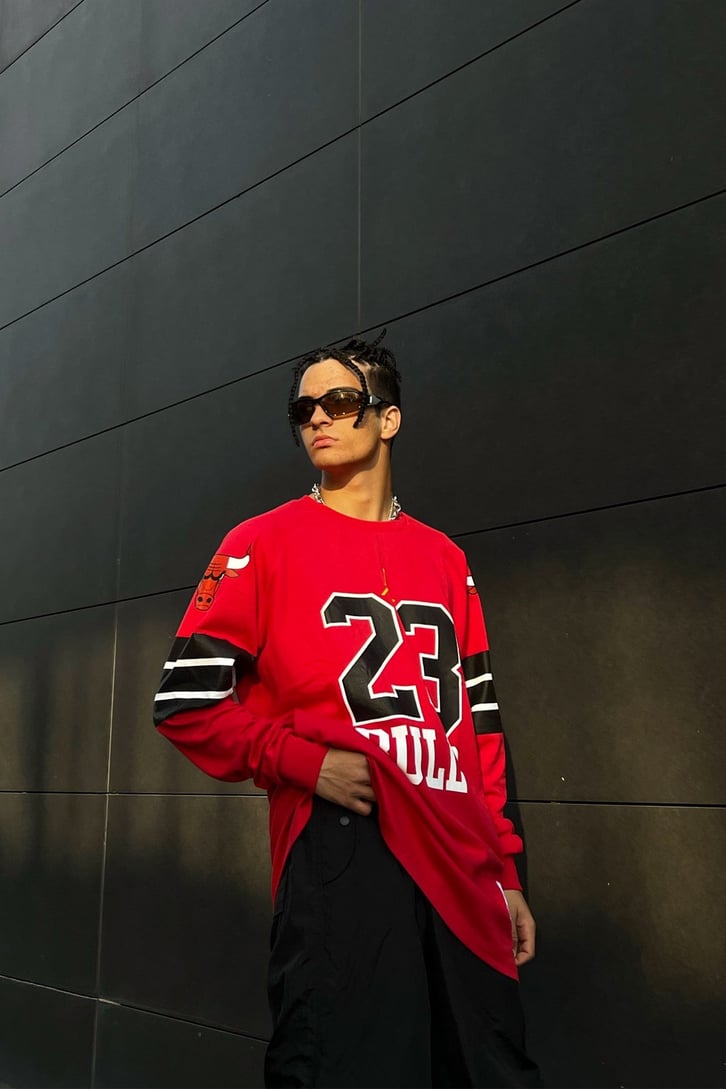 23 Bulls Baskılı Oversize Sweatshirt
