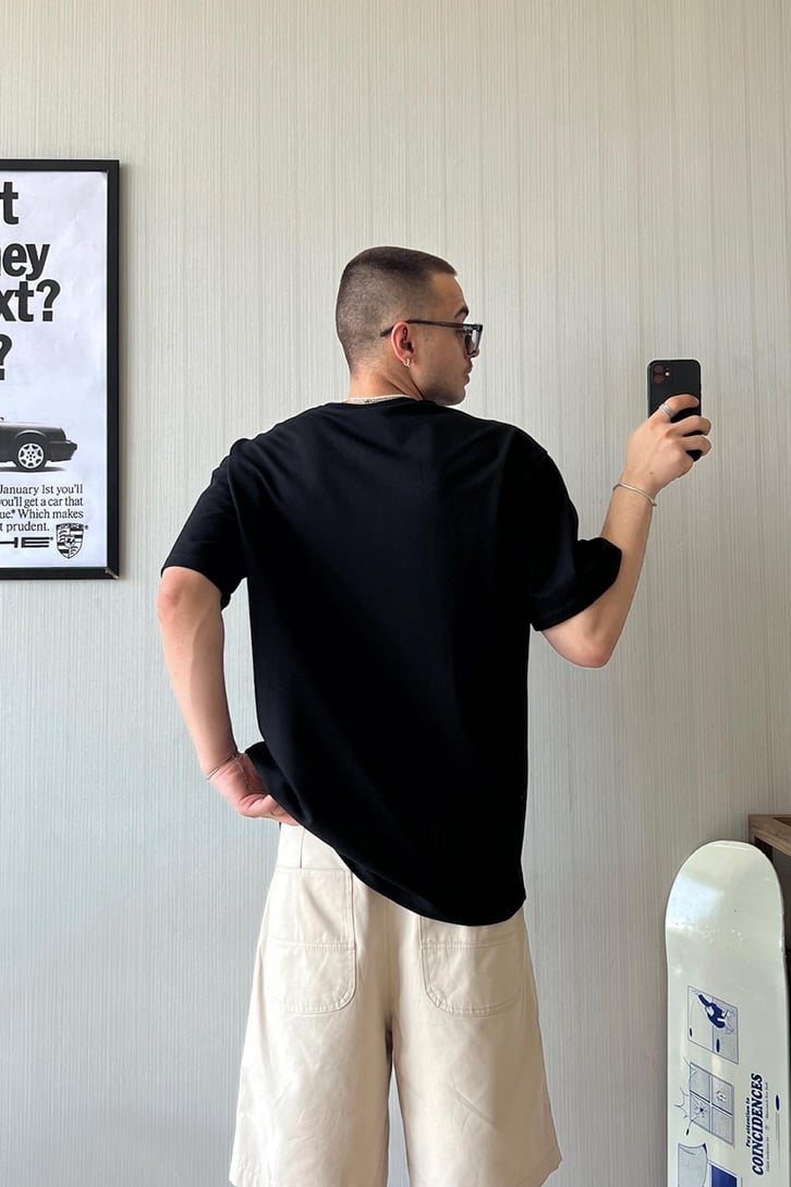 25twelve Baskılı Basic Oversize Tişört