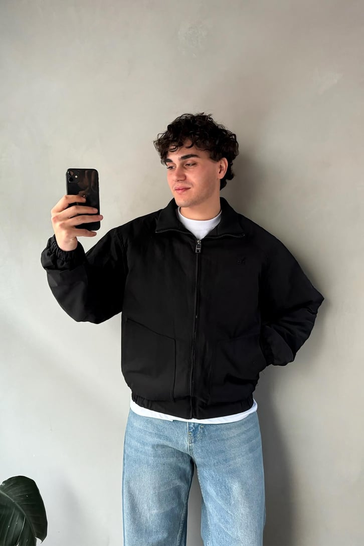 2FT Nakışlı Yaka Ribanalı  Bomber Mont
