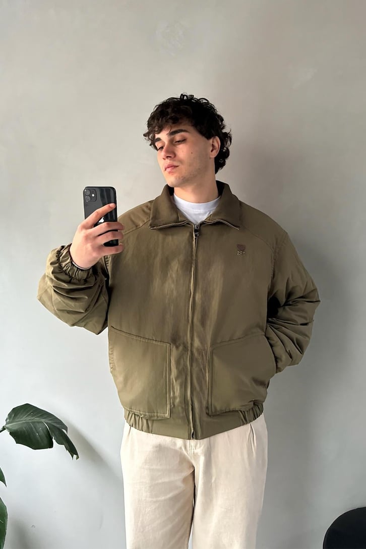 2FT Nakışlı  Yaka Ribanalı  Bomber Mont