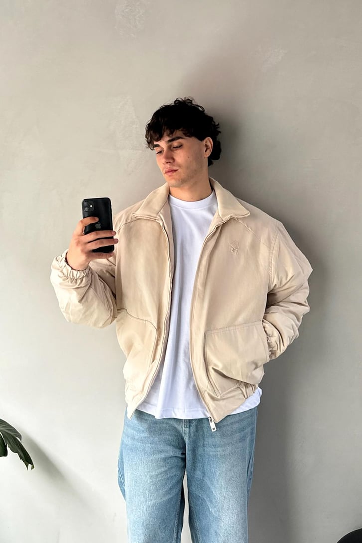2FT Nakışlı Yaka Ribanalı  Bomber Mont