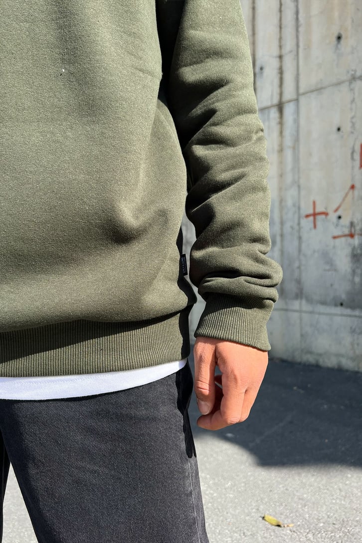 2'li Basic Siyah-Haki Sweatshirt