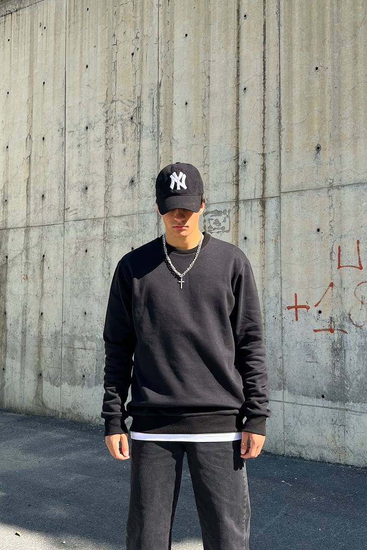 2'li Basic Siyah-Haki Sweatshirt