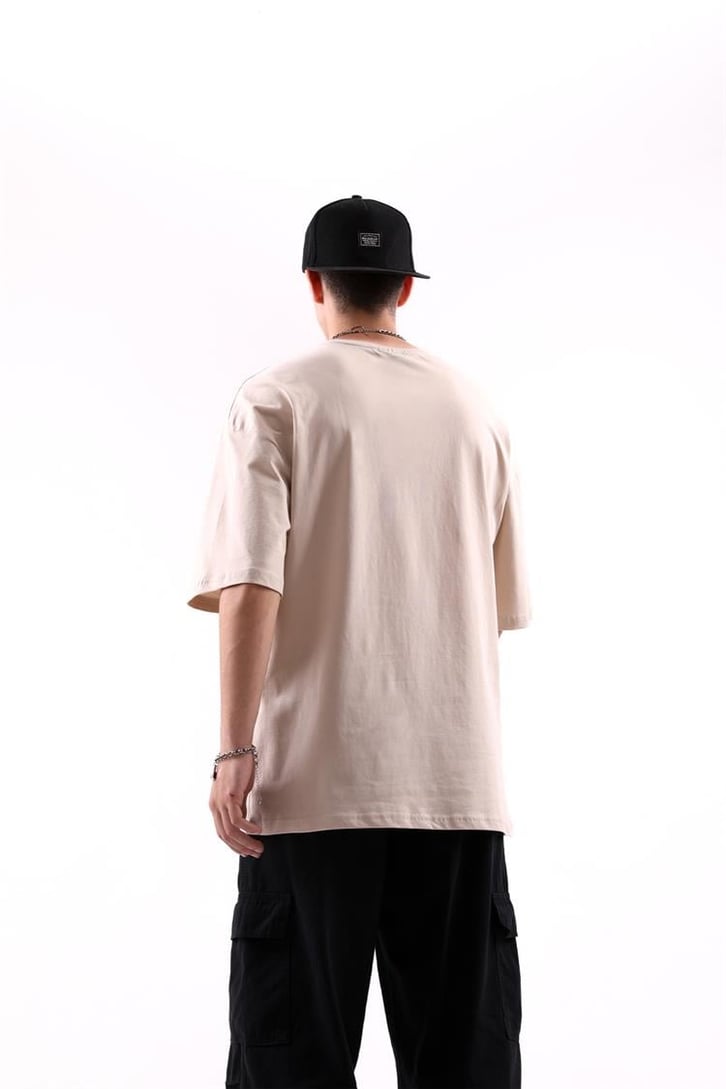2pac Baskılı Siyah Oversize Tshirt