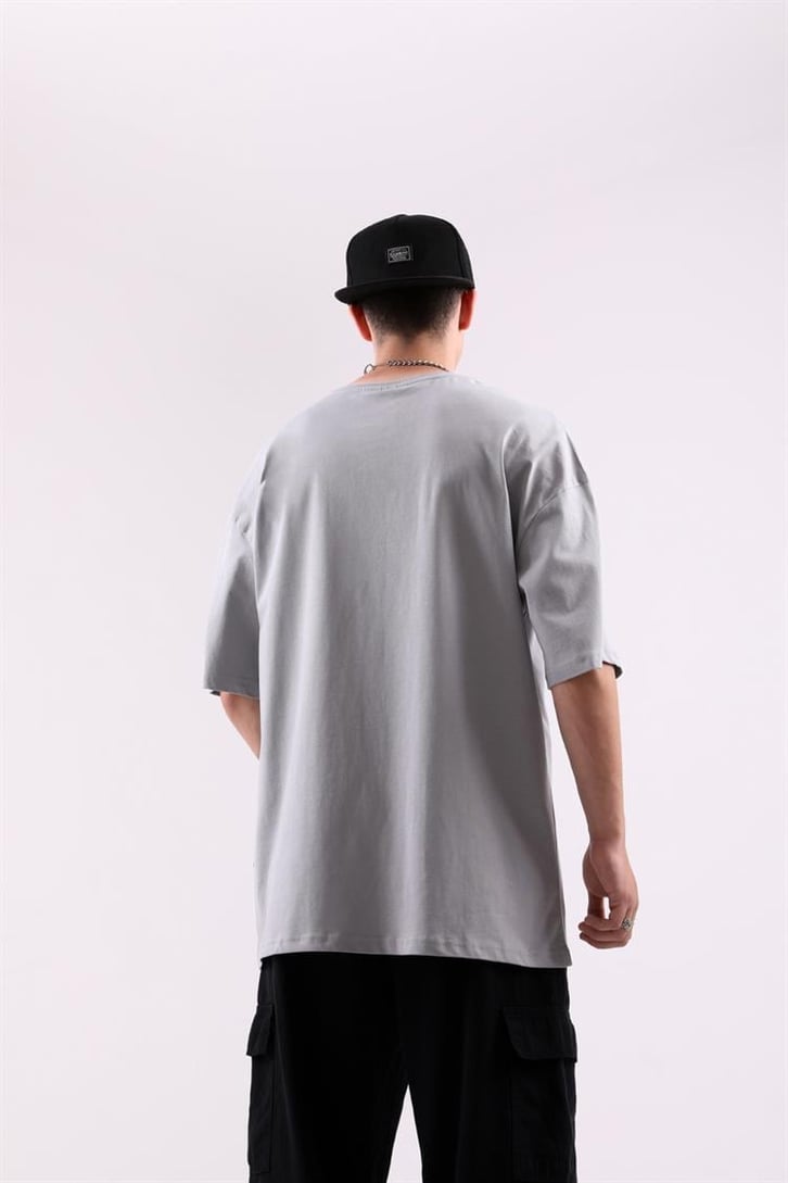2pac Baskılı Siyah Oversize Tshirt