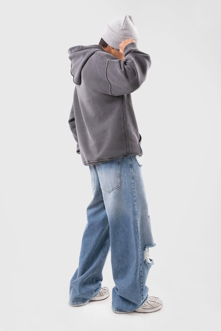 500 GSM Premium Basic Acid Wash Oversize Hoodie