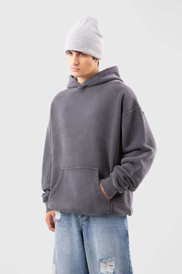 500 GSM Premium Basic Acid Wash Oversize Hoodie