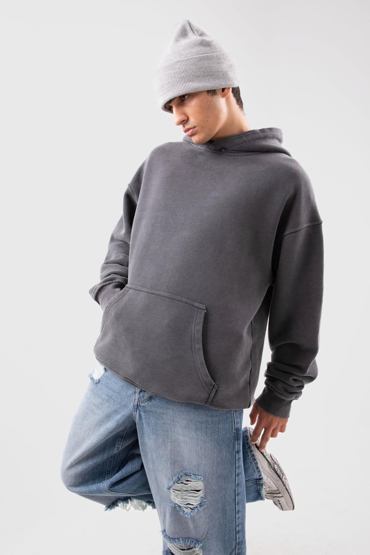 500 GSM Premium Basic Acid Wash Oversize Hoodie