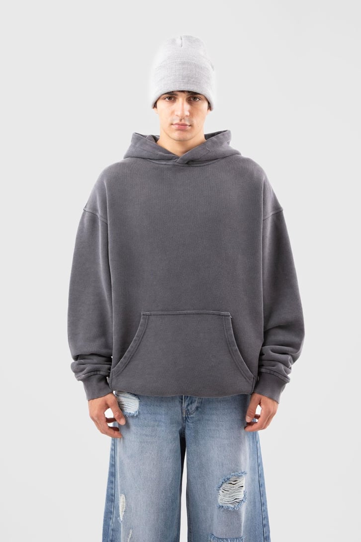 500 GSM Premium Basic Acid Wash Oversize Hoodie