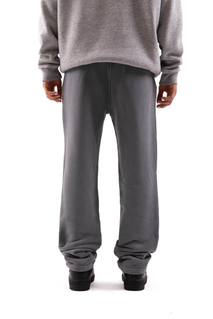 500 GSM Premium Gri Baskılı Acid Wash Eşofman Altı