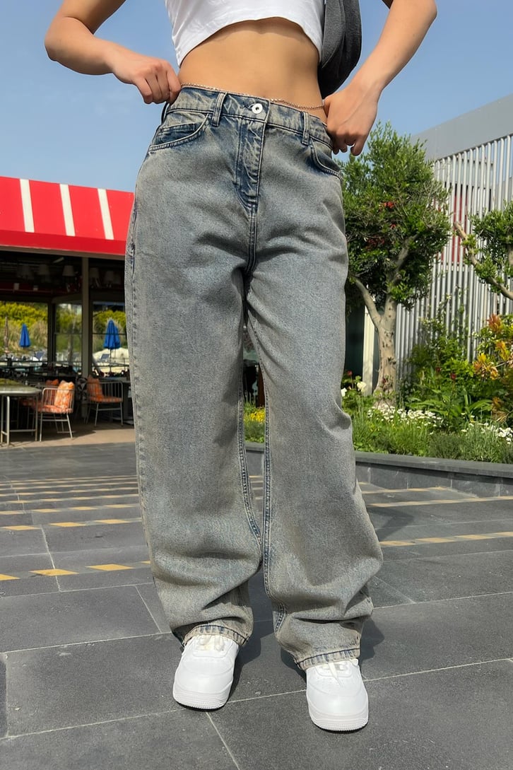 90's Vintage Kadın Baggy Jean