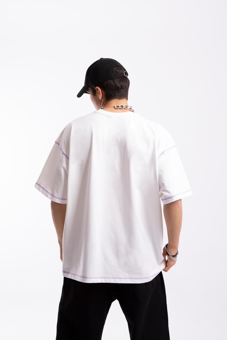 999 Eye Baskılı Oversize Tshirt