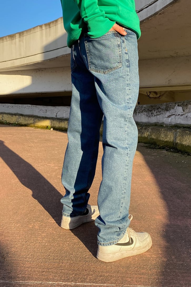 a.Desing Sky Blue Premium Losse Fit Jean