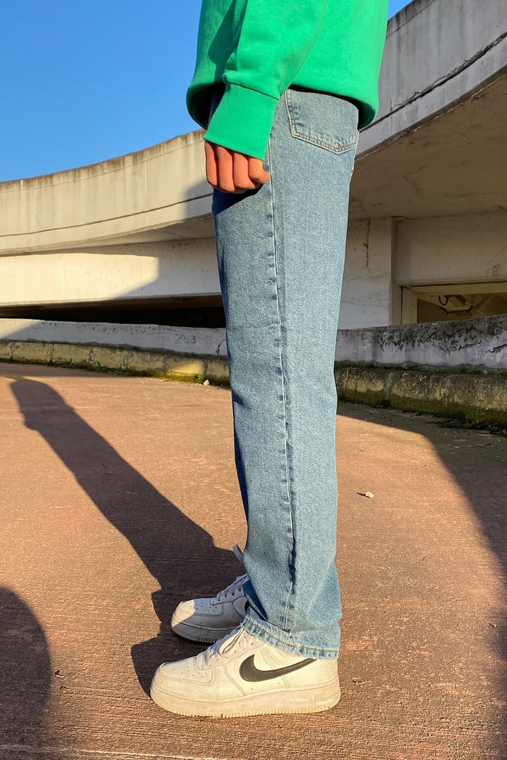 a.Desing Sky Blue Premium Losse Fit Jean