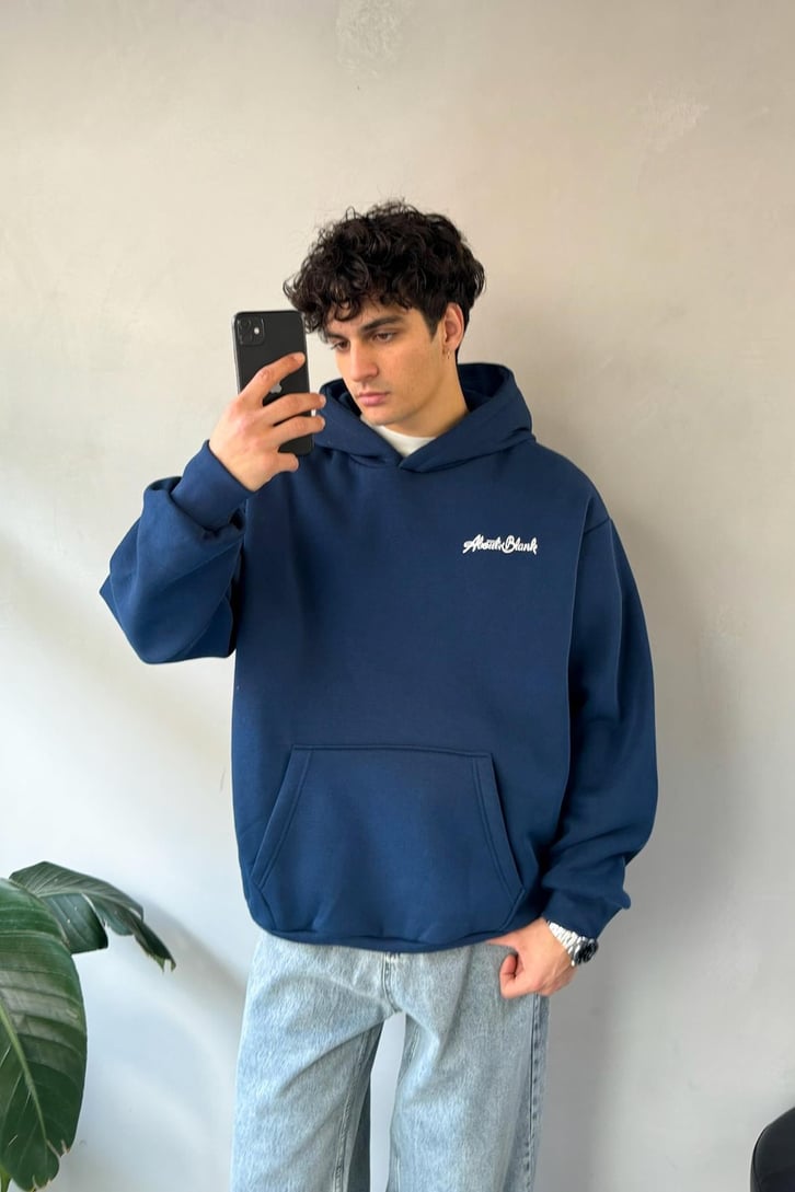 About Blank Baskılı Oversize Hoodie