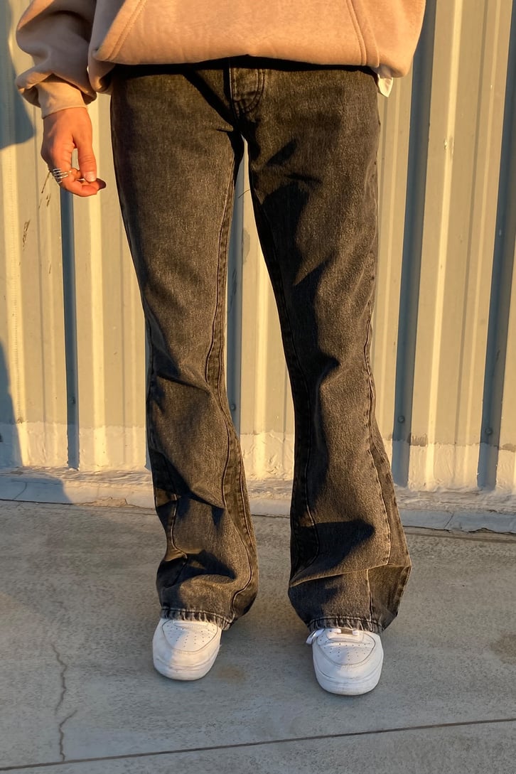 Acid Wash Anthracite Spandex Jeans