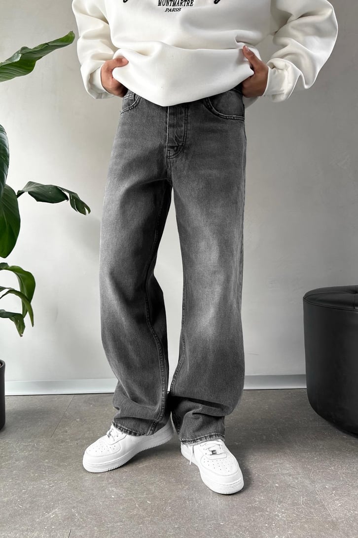 Acid Wash Basic Baggy Jean