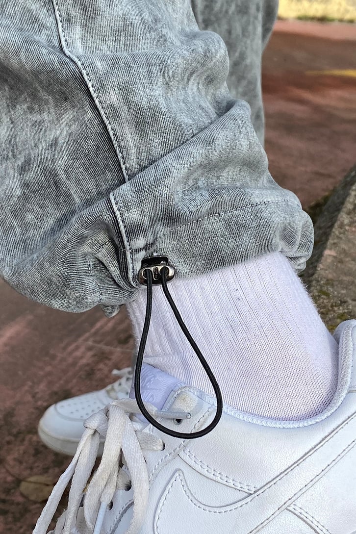 Acid Wash Oversize Ayarlanabilir Paça Tracksuit