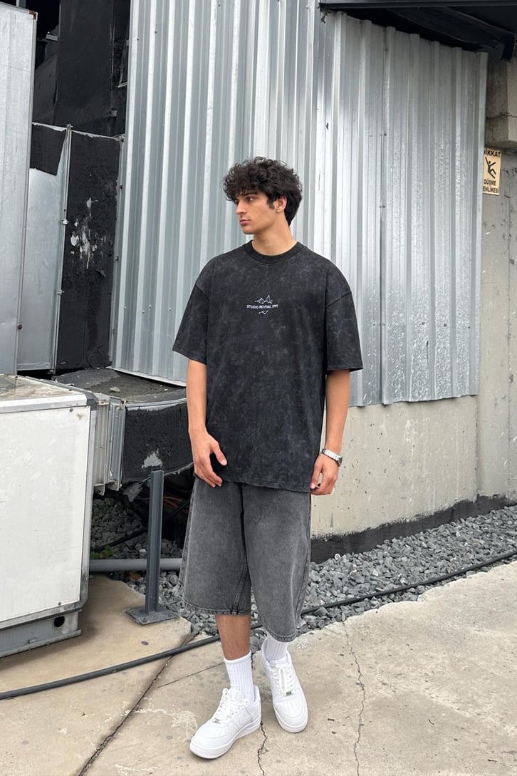 Acid Wash Studio Revival Oversize Tişört