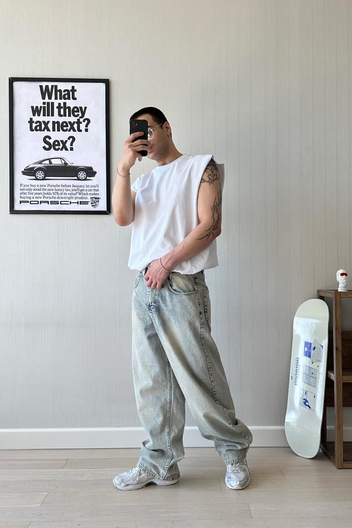 Acid Wash Super Baggy Jean