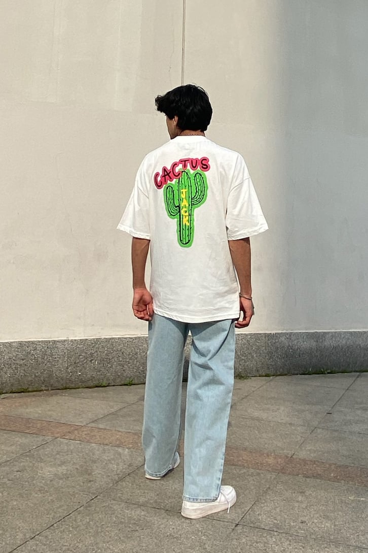 Açık Mavi Basic Baggy Jean