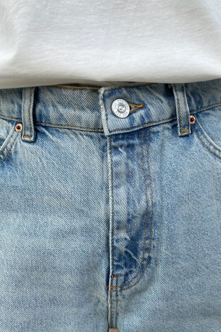 Açık Mavi Basic Baggy Jean