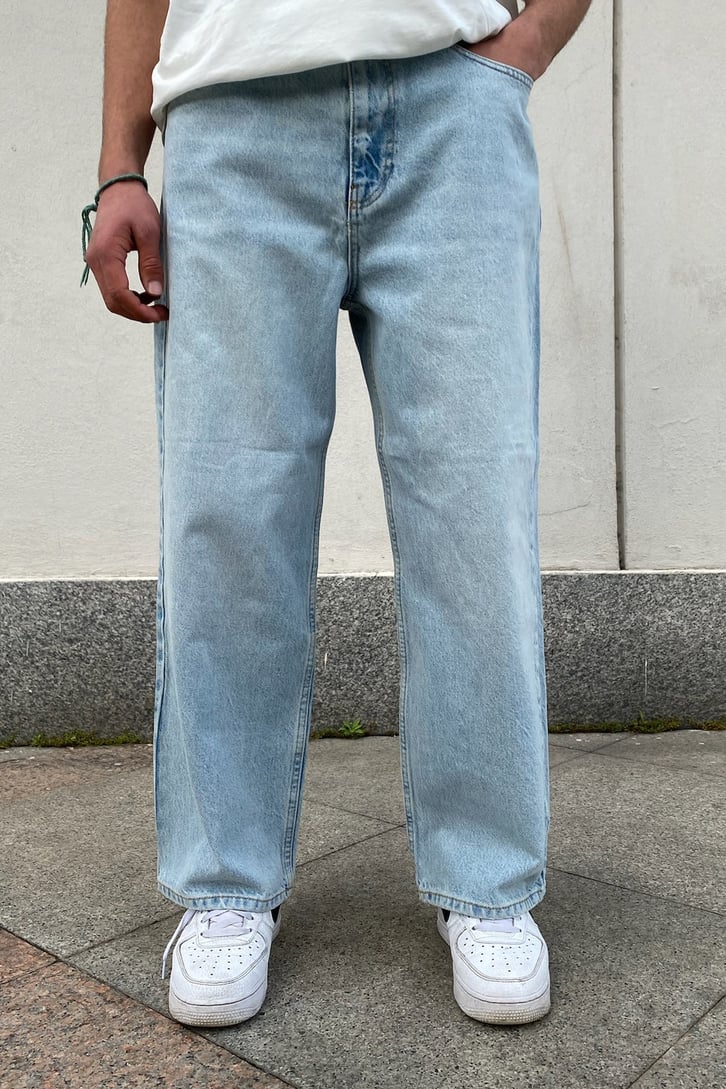 Açık Mavi Basic Baggy Jean