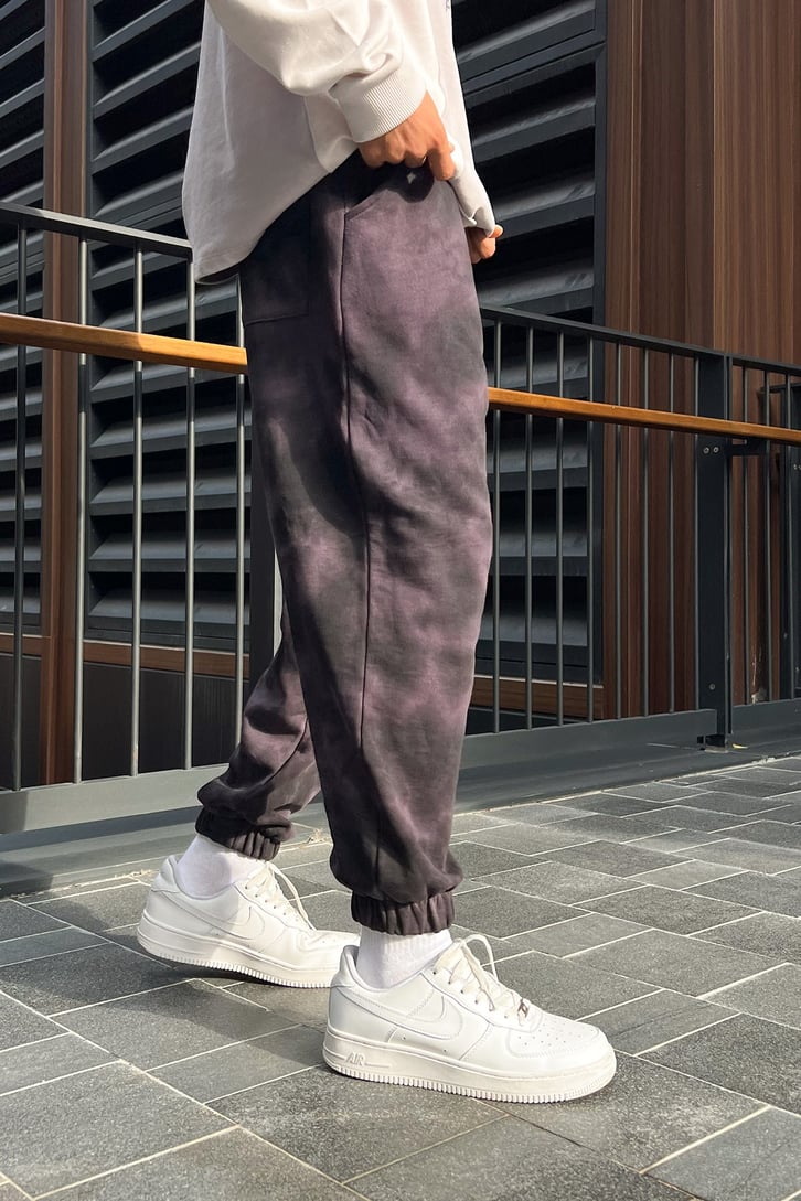 Actual Baskılı Batik Yıkamalı Jogger Eşofman Altı