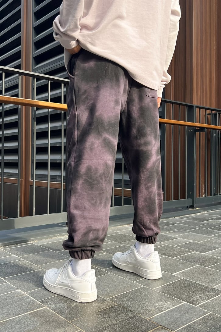 Actual Baskılı Batik Yıkamalı Jogger Eşofman Altı