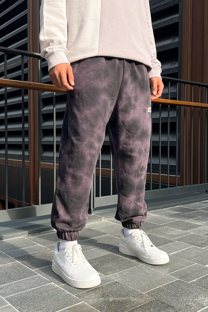 Actual Baskılı Batik Yıkamalı Jogger Eşofman Altı