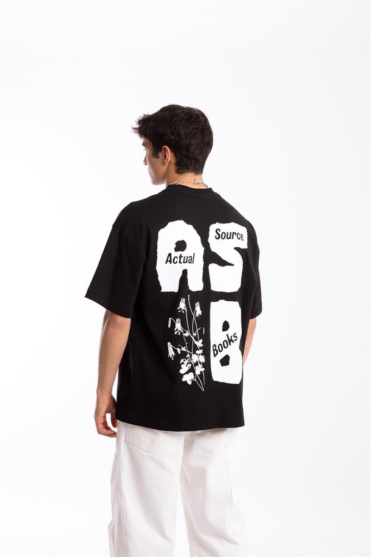 Actual Source Baskılı Oversize Tshirt