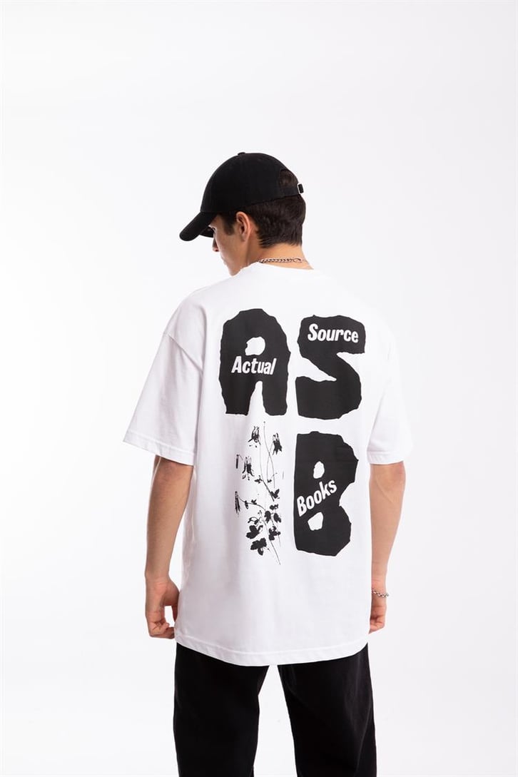 Actual Source Baskılı Oversize Tshirt