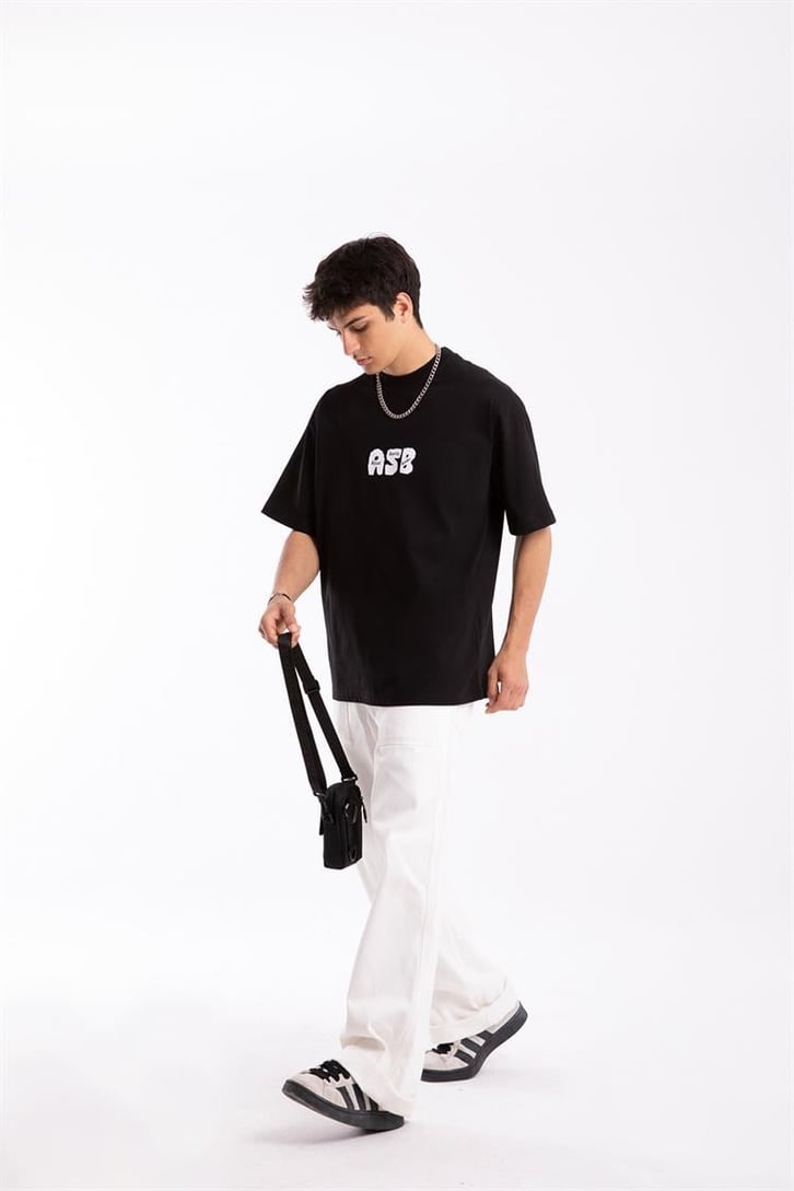 Actual Source Baskılı Oversize Tshirt
