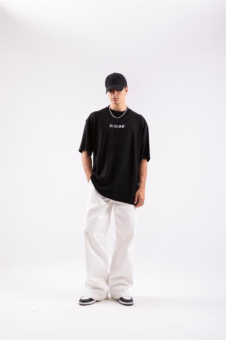 All Eyez On Me Nakışlı Oversize Tshirt