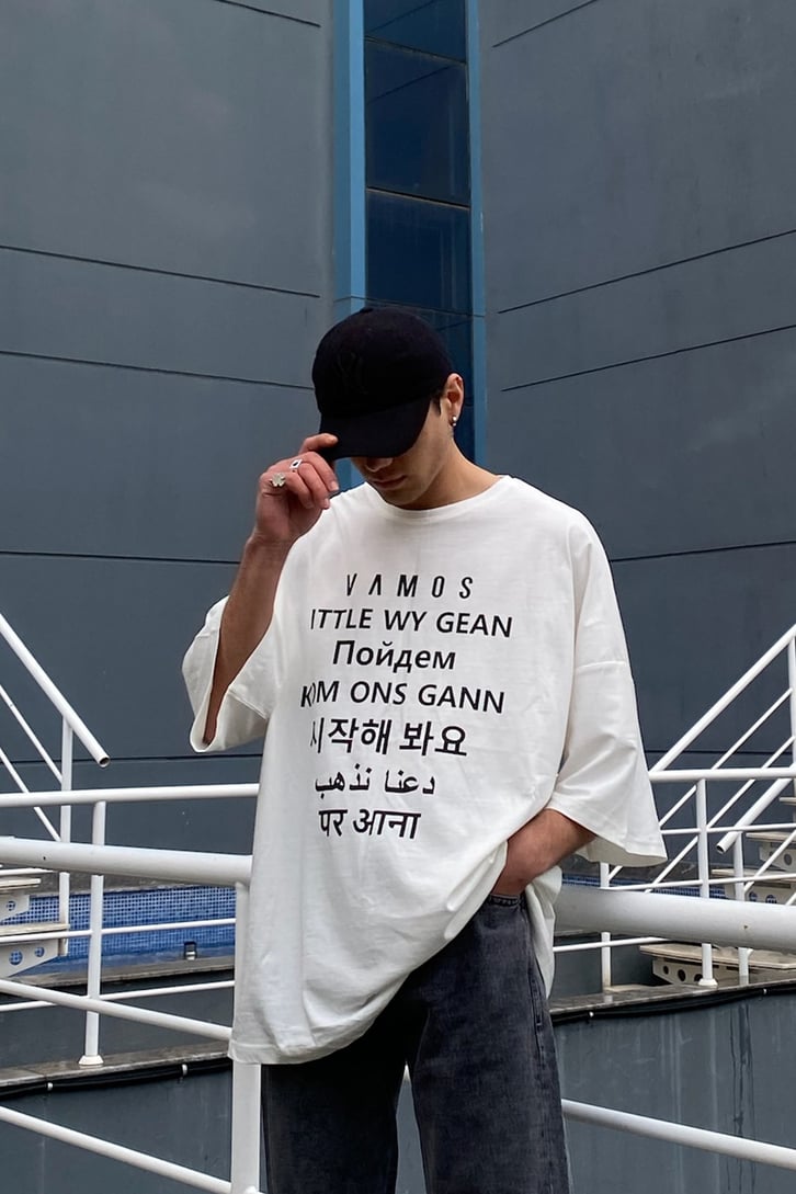All Language Oversize Printed Premium Tee