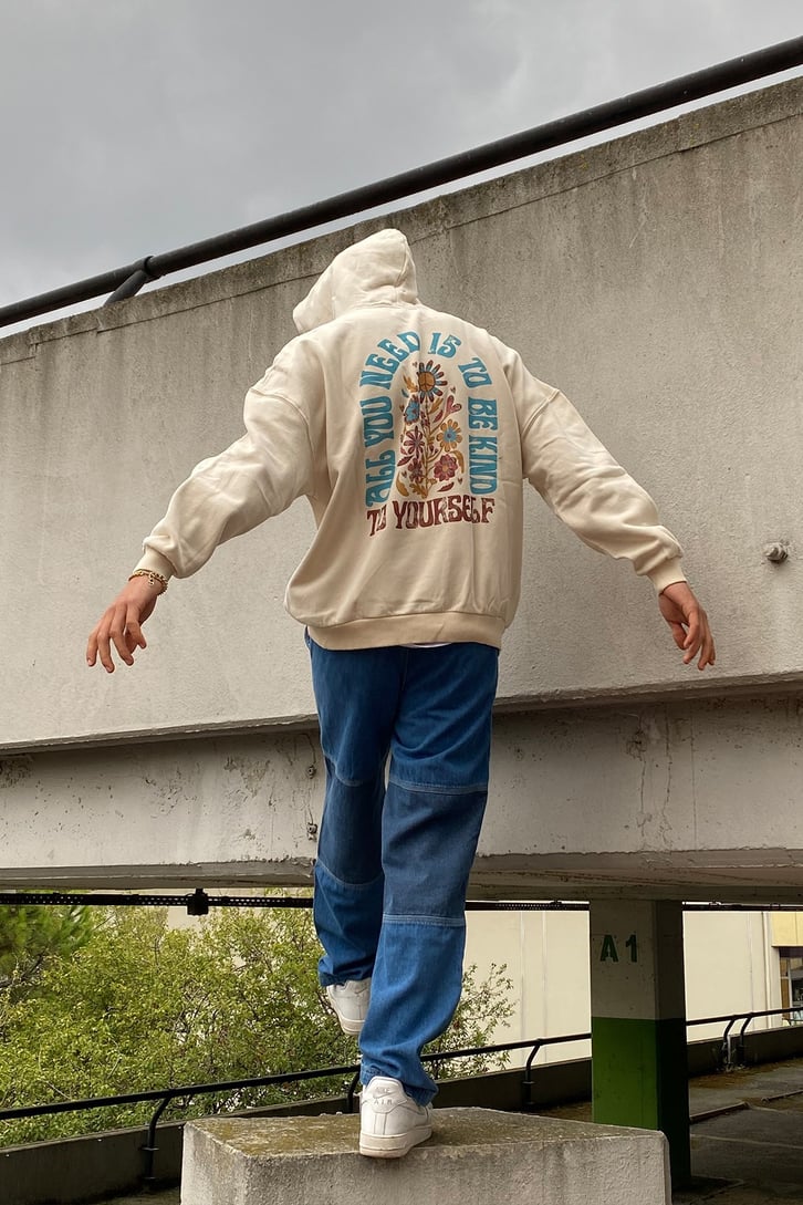 All You Need Printed Oversize Hoodie