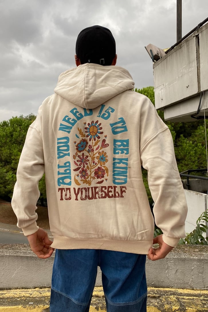 All You Need Printed Oversize Hoodie