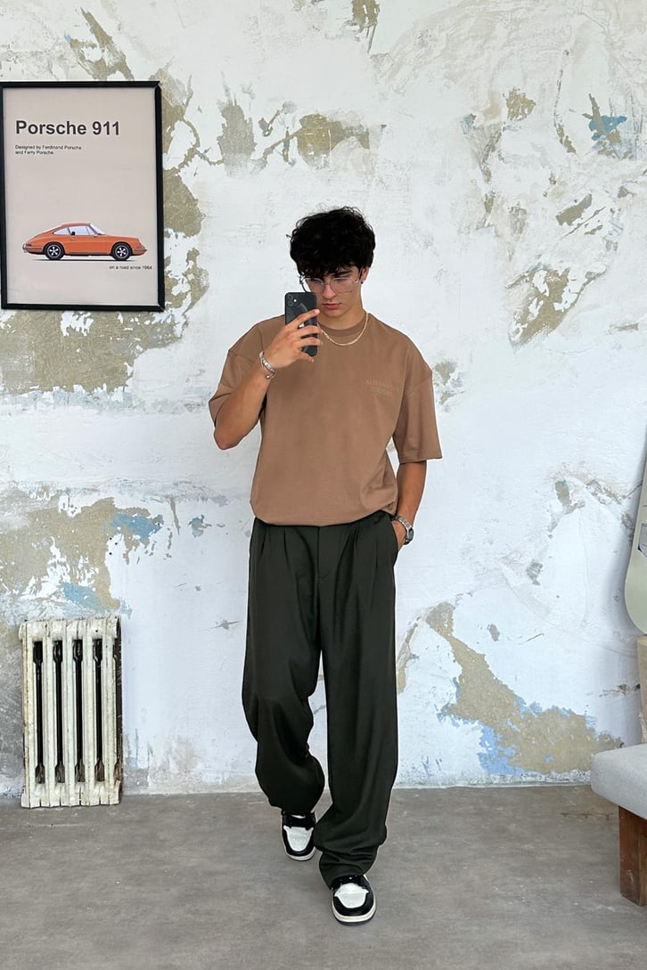 Alternative Baskılı Oversize Tişört