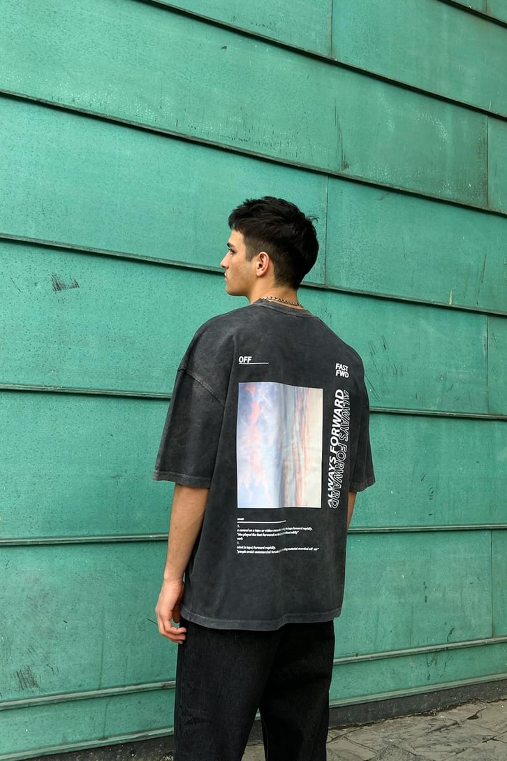 Always Foward Acid Wash Oversize Tshirt
