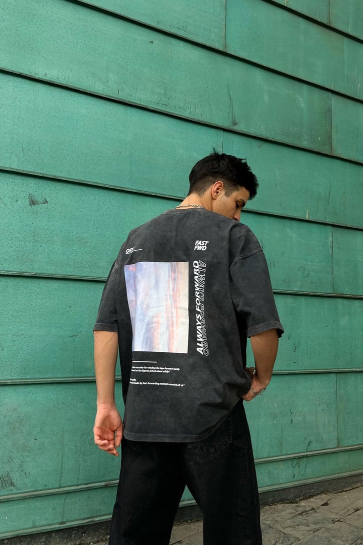 Always Foward Acid Wash Oversize Tshirt