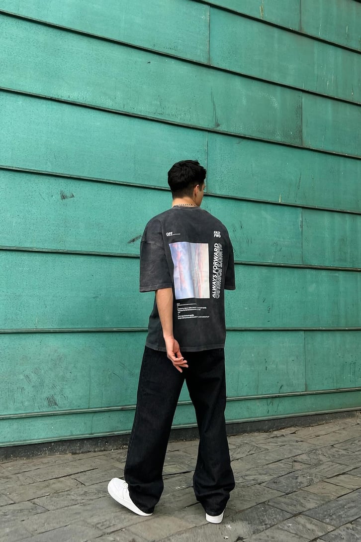 Always Foward Acid Wash Oversize Tshirt