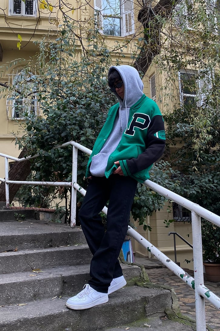 American Football Team Oversize Premium Collage Jacket