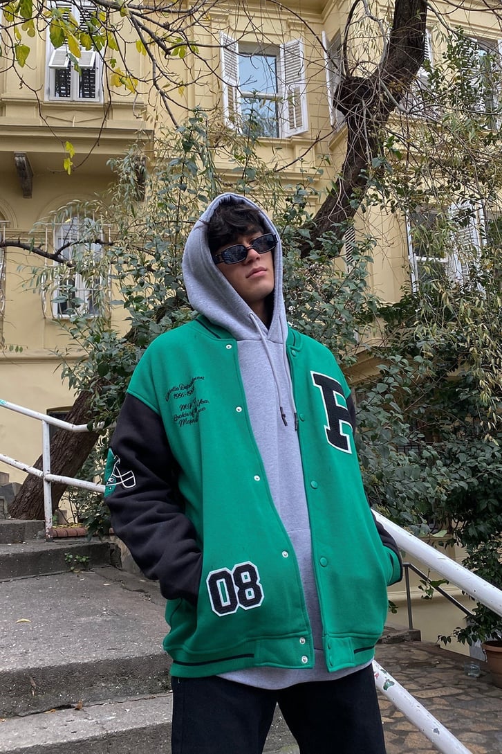 American Football Team Oversize Premium Collage Jacket