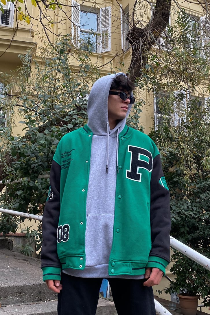 American Football Team Oversize Premium Collage Jacket