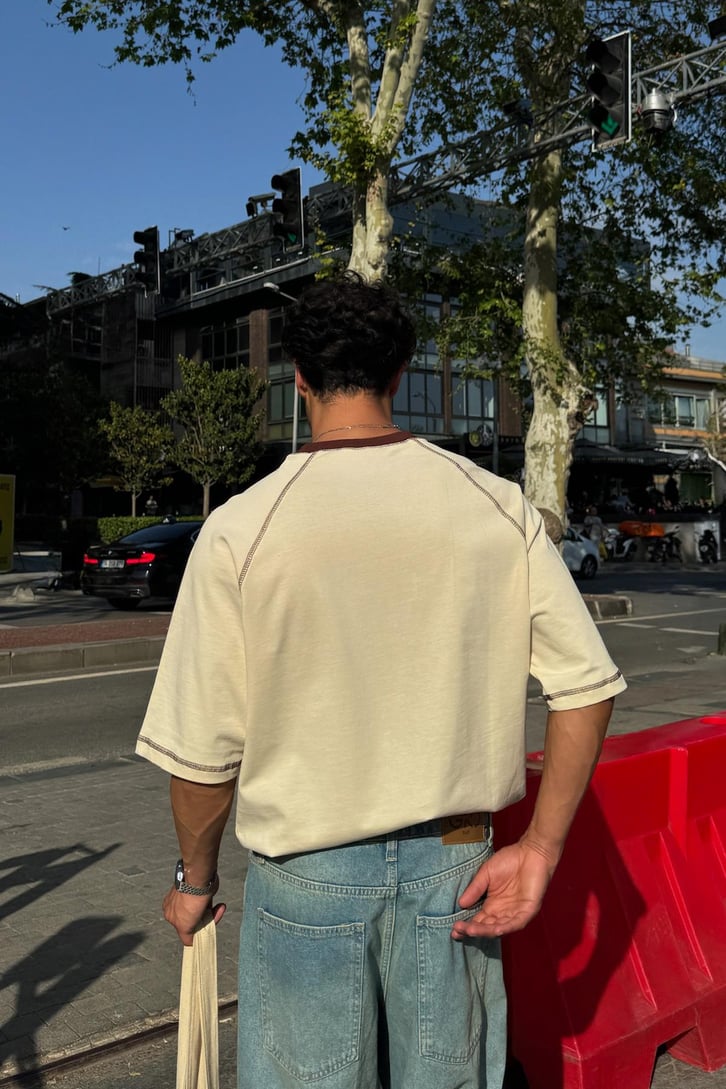 Amoses Baskılı Oversize Tişört