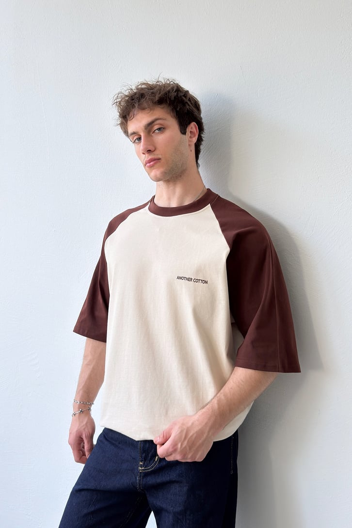 Another Cotton Baskılı Reglan Kol Tişört